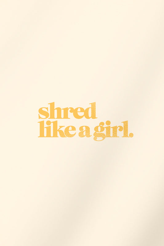 Shred Like a Girl Transfer Sticker – Mango