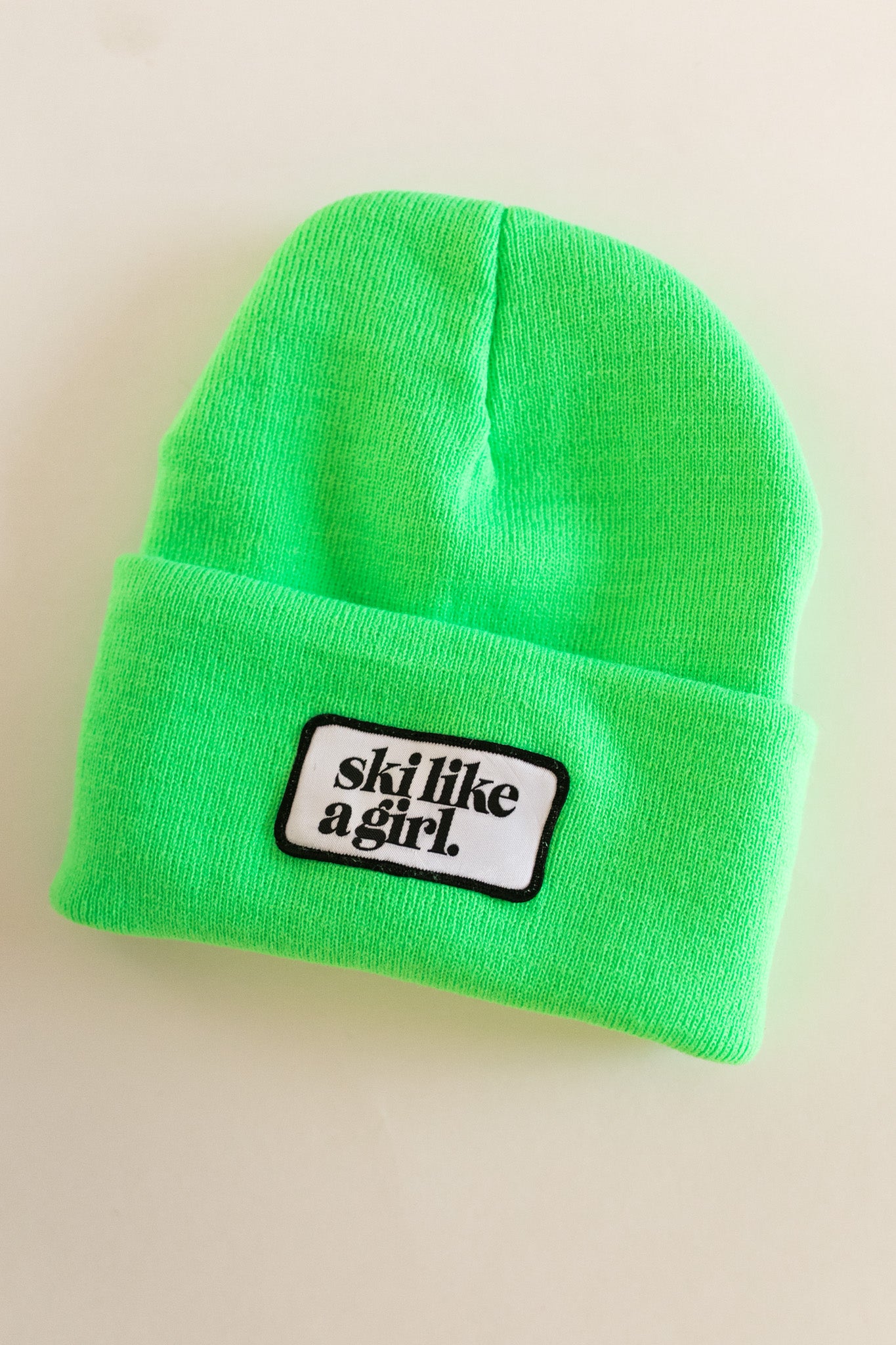 Neon Beanie with Patch