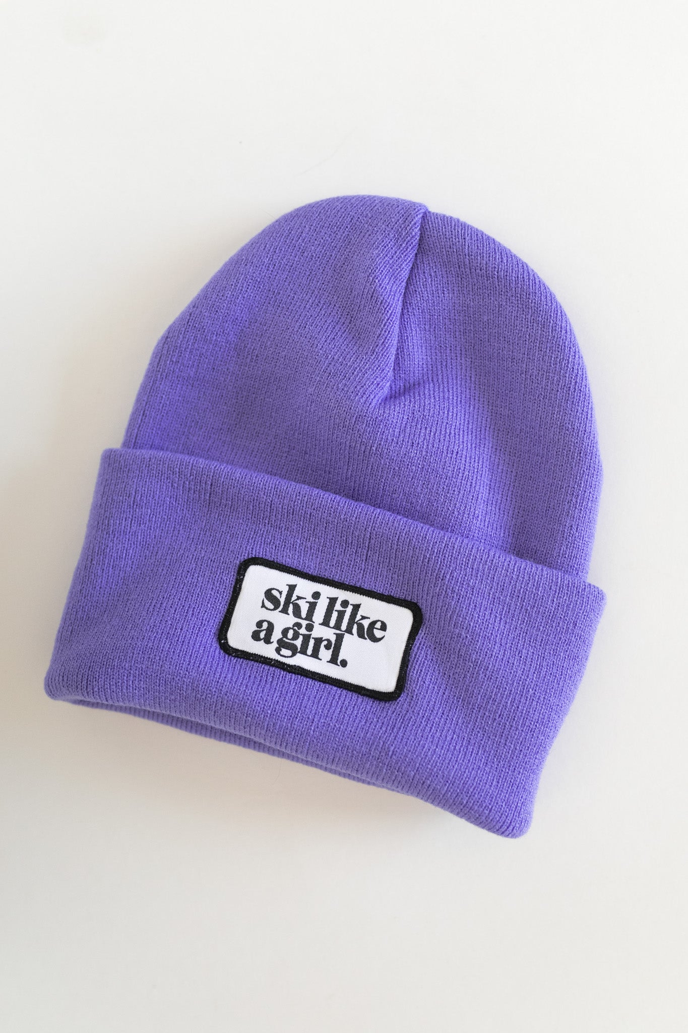 Violet Beanie with Patch