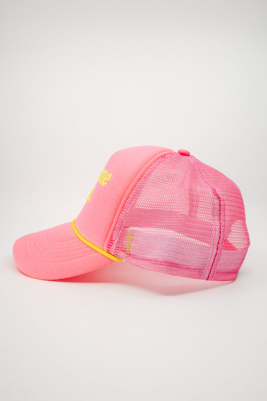 Flamingo Take Me Skiing Trucker Hat