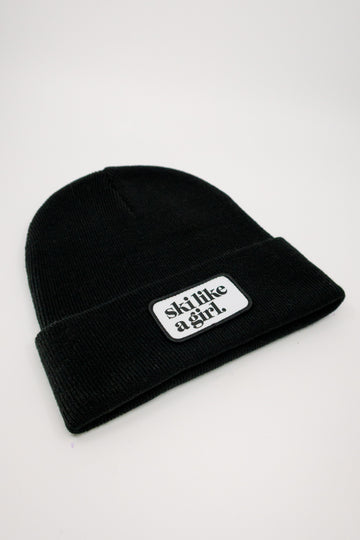 Black Beanie with Patch