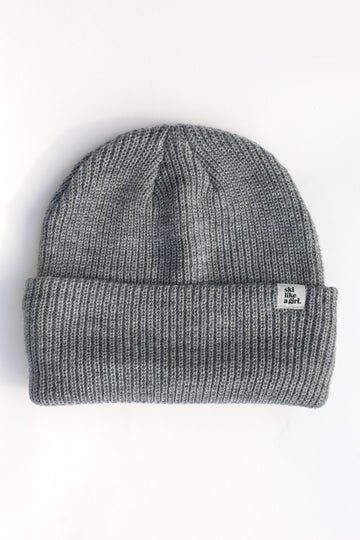 Knit Tag Beanie – Heather