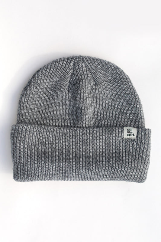 Knit Tag Beanie – Heather