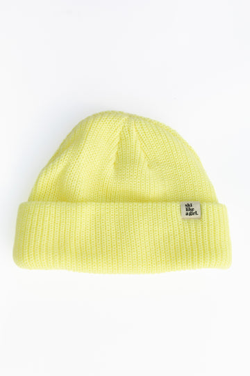 Knit Fisherman Tag Beanie – Citrus