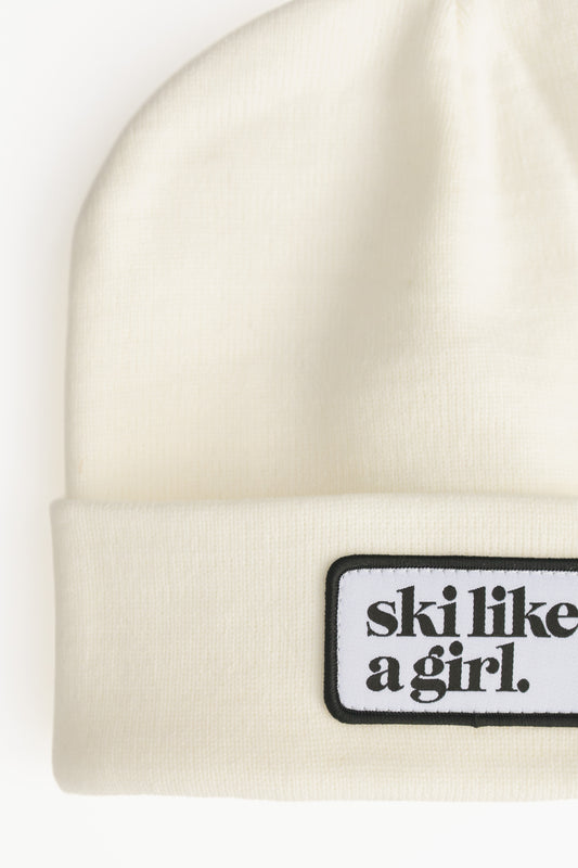 White Patch Beanie