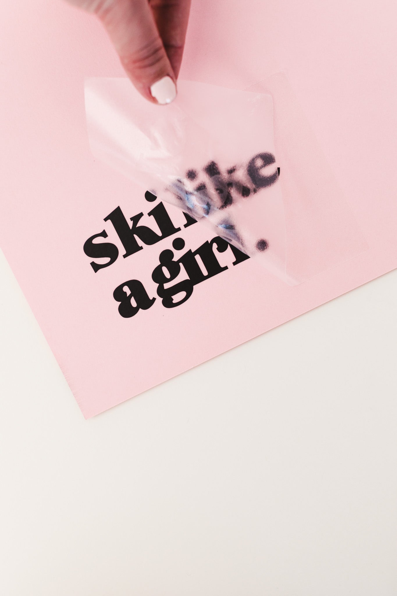 Ski Like a Girl Transfer Sticker – Matte Black