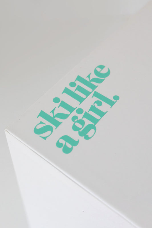 Ski Like a Girl Transfer Sticker – Aqua