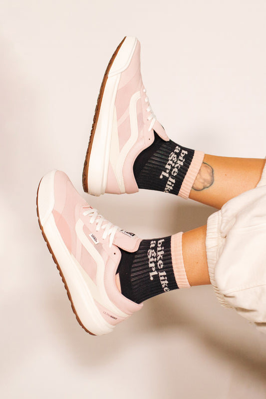 Bike Like a Girl Socks – Black