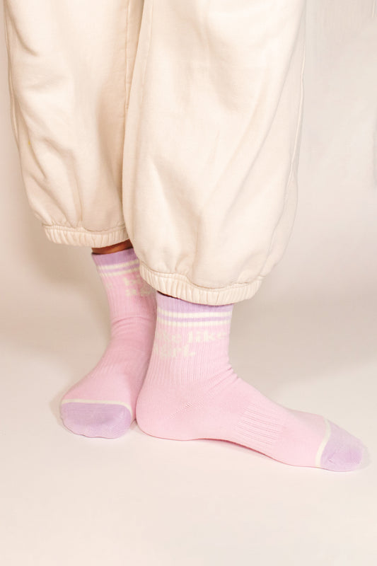 Bike Like a Girl Socks – Lilac