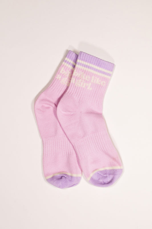 Bike Like a Girl Socks – Lilac