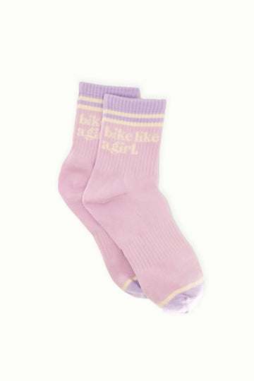 Bike Like a Girl Socks – Lilac