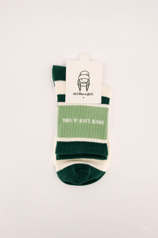 Hike Like a Girl Socks - Pine