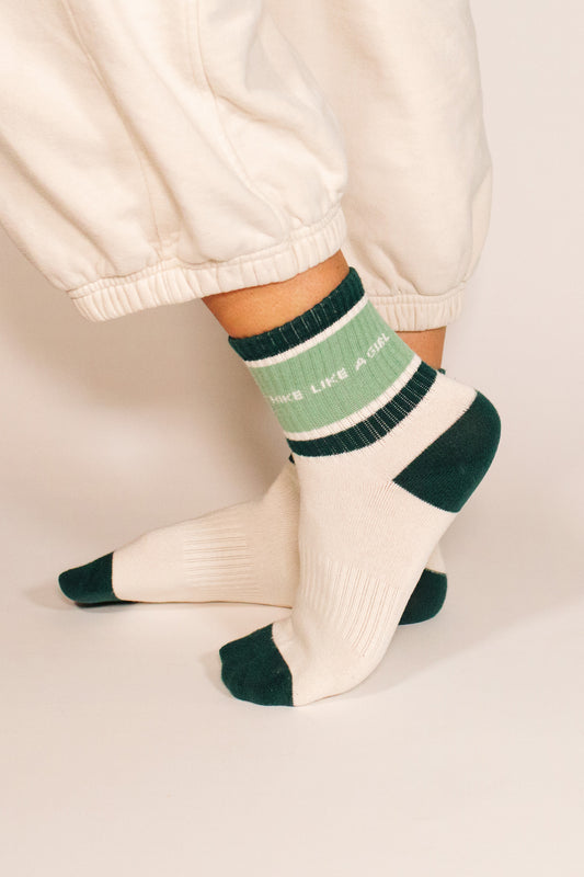 Hike Like a Girl Socks - Pine