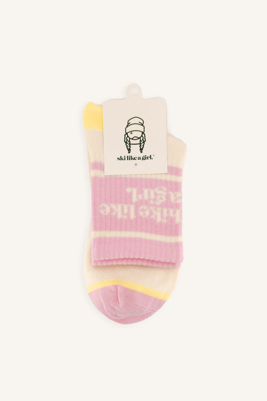 Hike Like a Girl Socks - Sunny