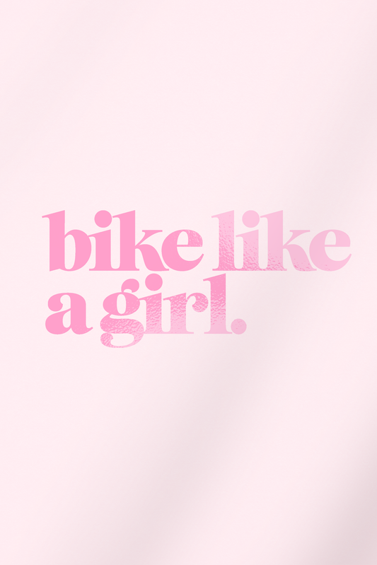 Bike Like a Girl Transfer Sticker – Pink