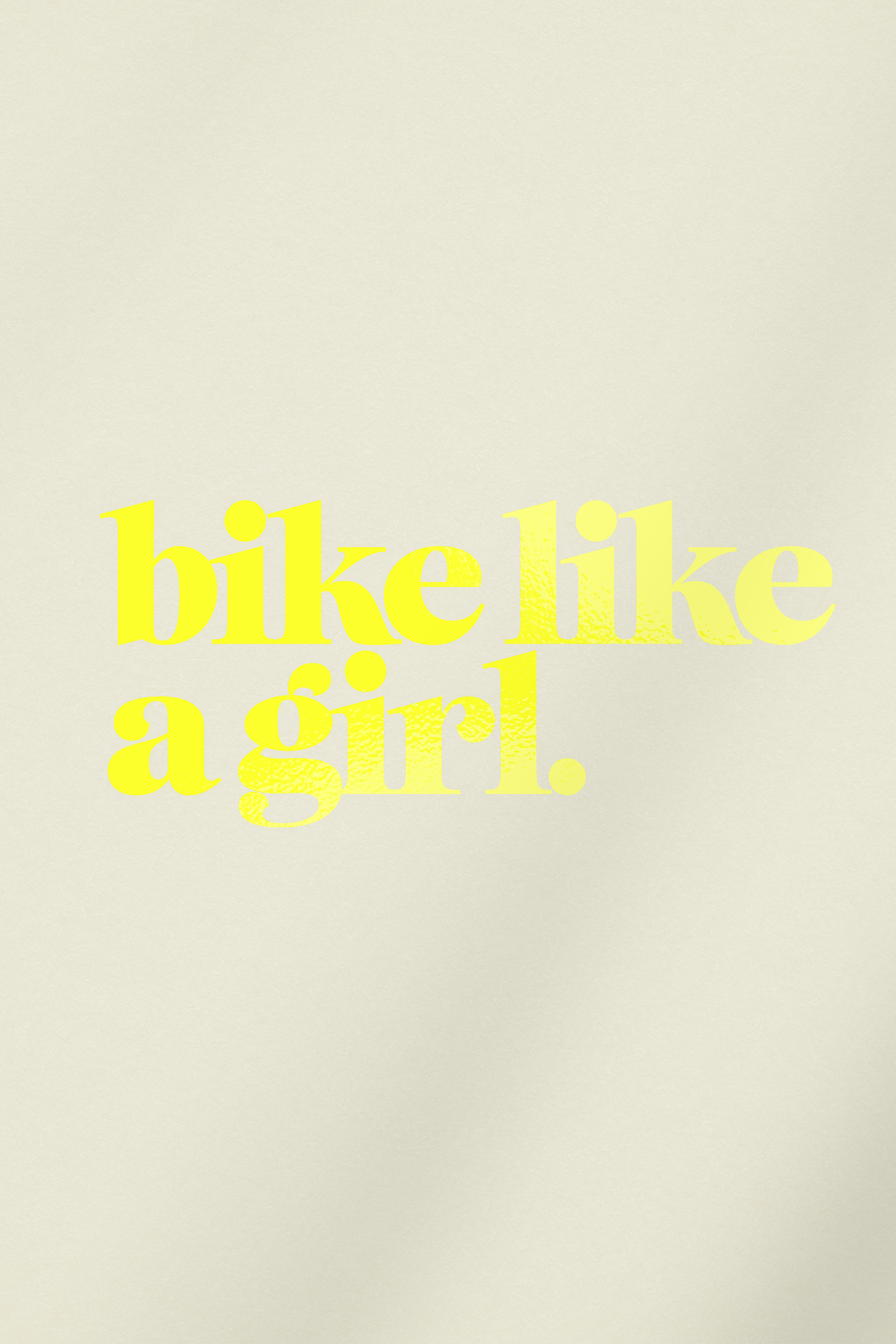 Bike Like a Girl Transfer Sticker – Yellow