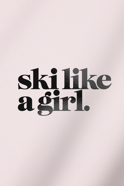 Ski Like a Girl Transfer Sticker – Matte Black