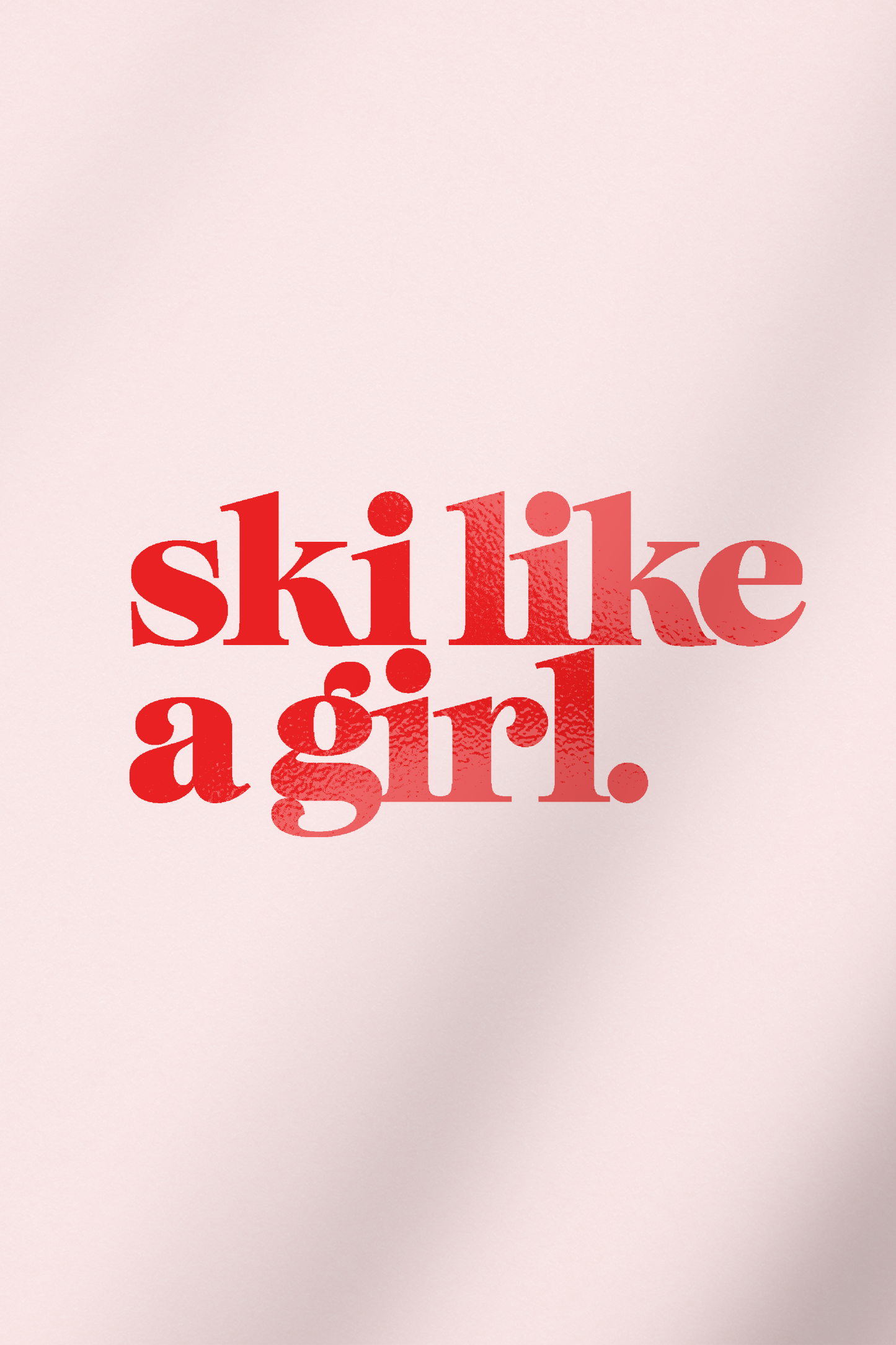 Ski Like a Girl Transfer Sticker – Red