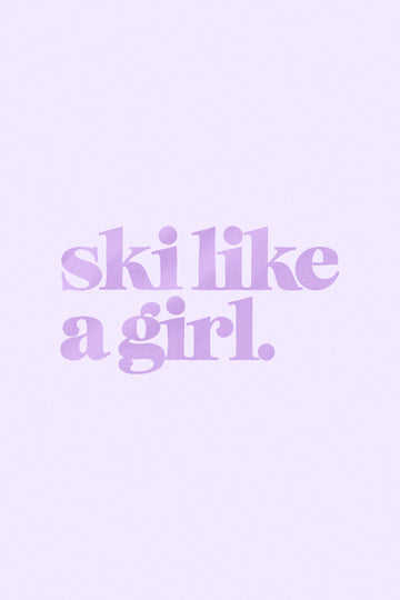 Ski Like a Girl Transfer Sticker – Lilac