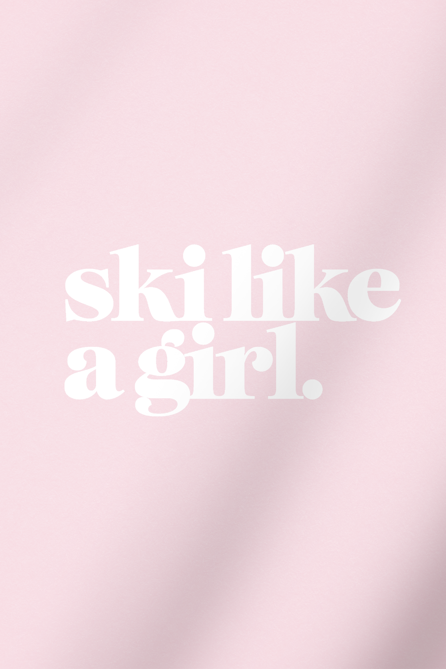 Ski Like a Girl Transfer Sticker – White