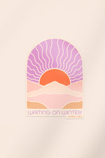 Waiting on Winter Sunset Sticker