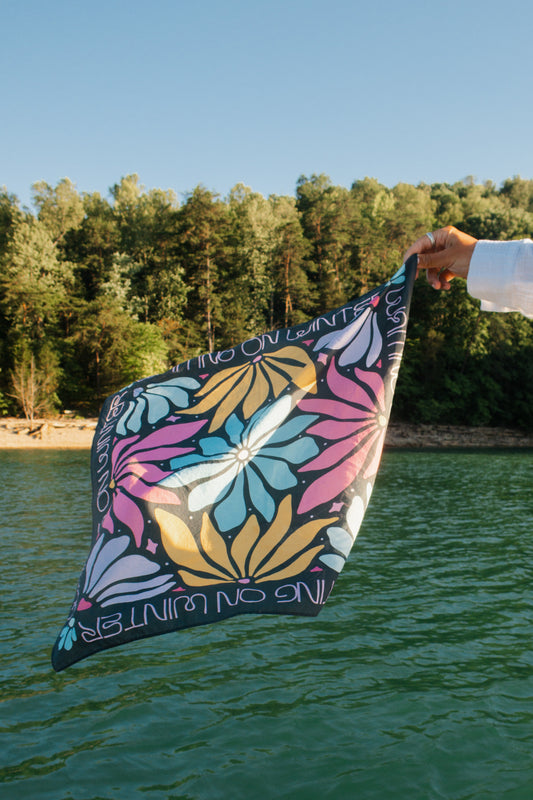 Midnight Blooms · Waiting on Winter Bandana