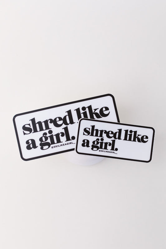 Shred Like a Girl Patch Sticker