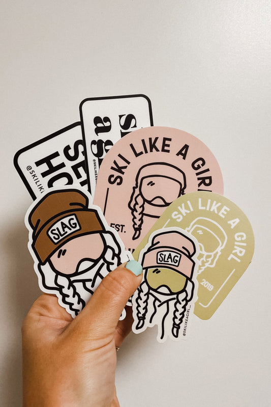 Sticker 6 Pack – Pink/Green
