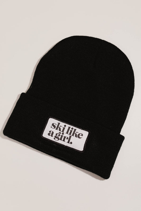 Black Beanie with Patch