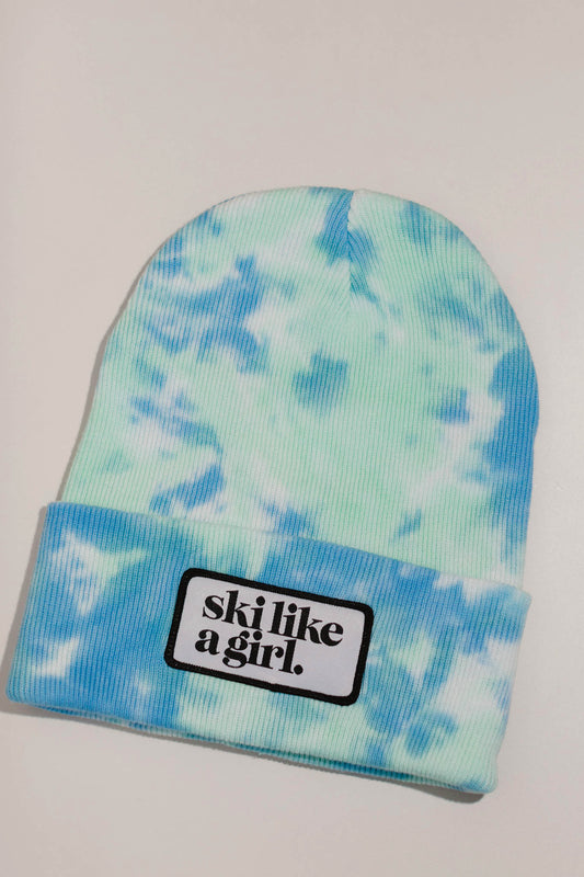 Earth Tie-Dye Beanie with Patch