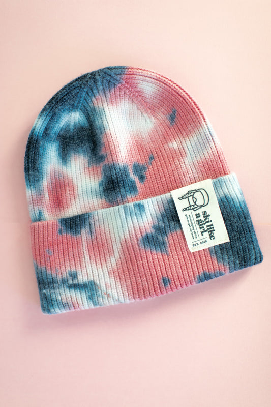 Deep Tie-Dye Beanie with Tag