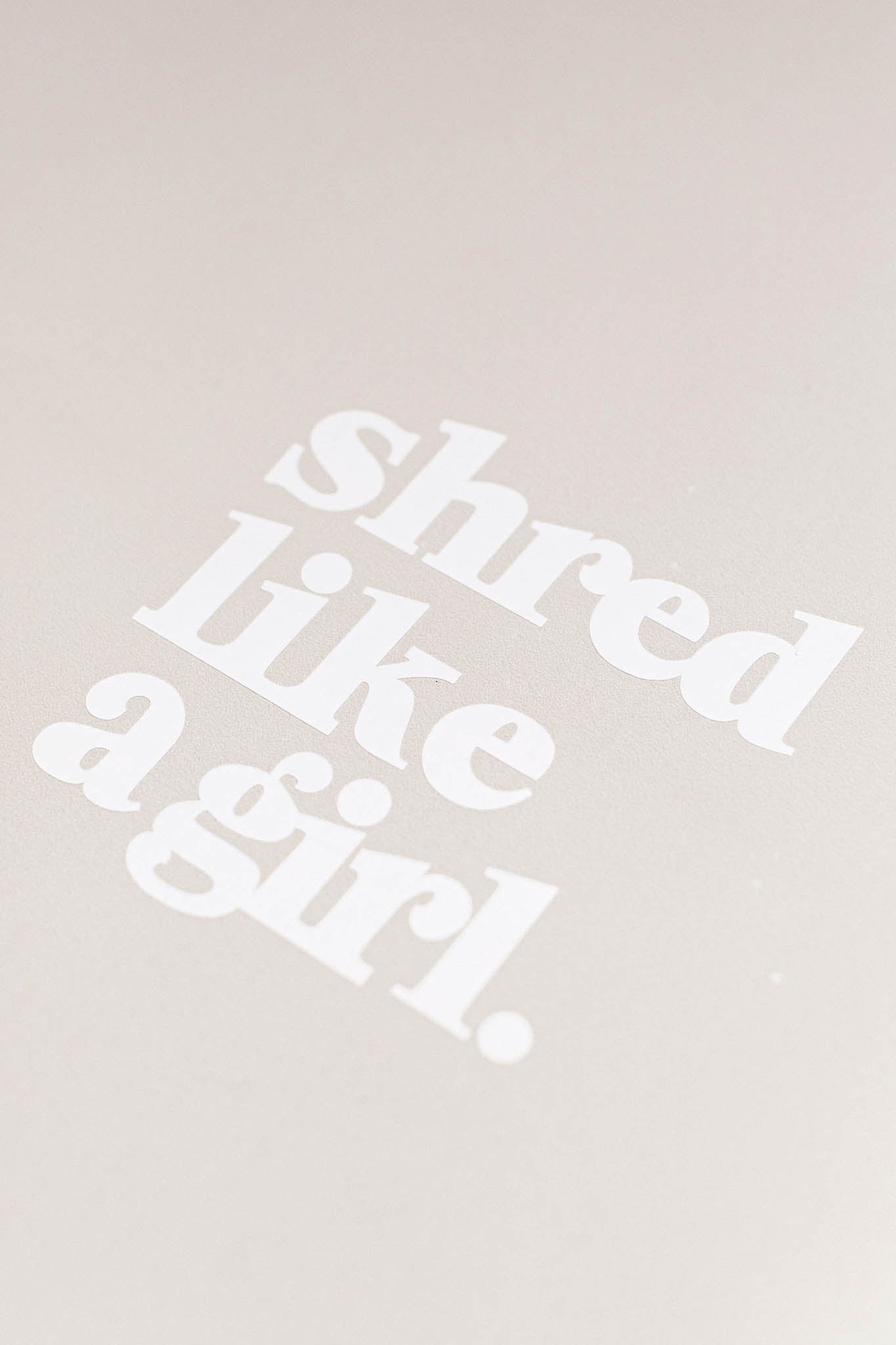 Shred Like a Girl Die Cut Transfer Sticker