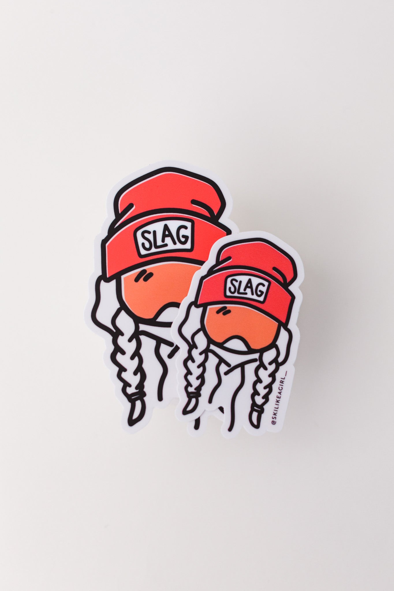 Beanie Girl Sticker – Hot Pink