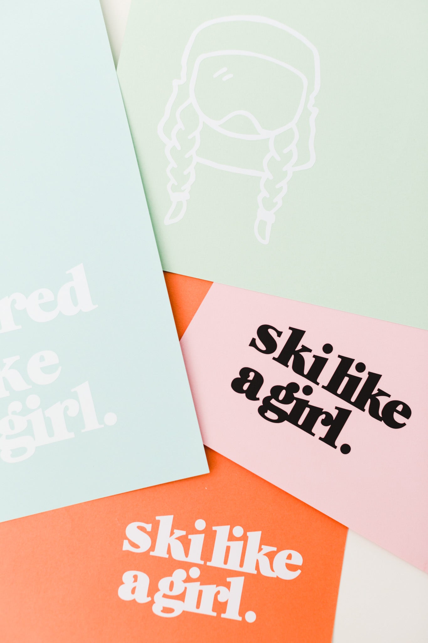 Ski Like a Girl Die Cut Transfer Sticker – White