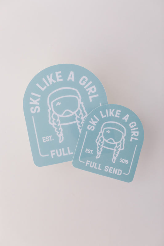 Full Send Arch Sticker – Blue