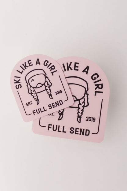Full Send Arch Sticker – Blush