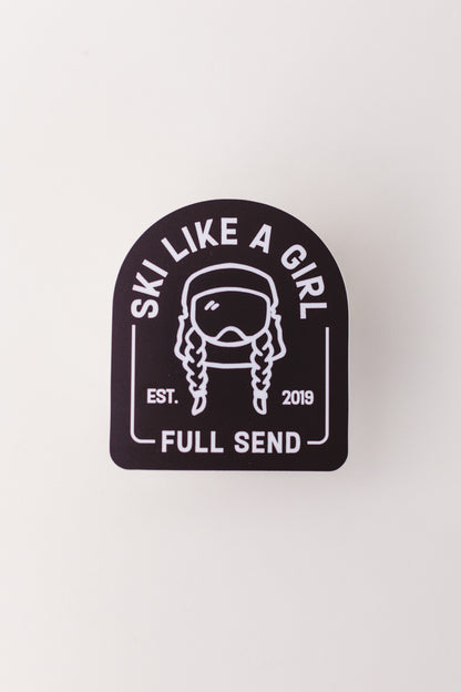 Full Send Arch Sticker – Black